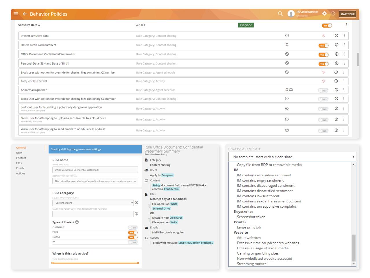 Teramind interface